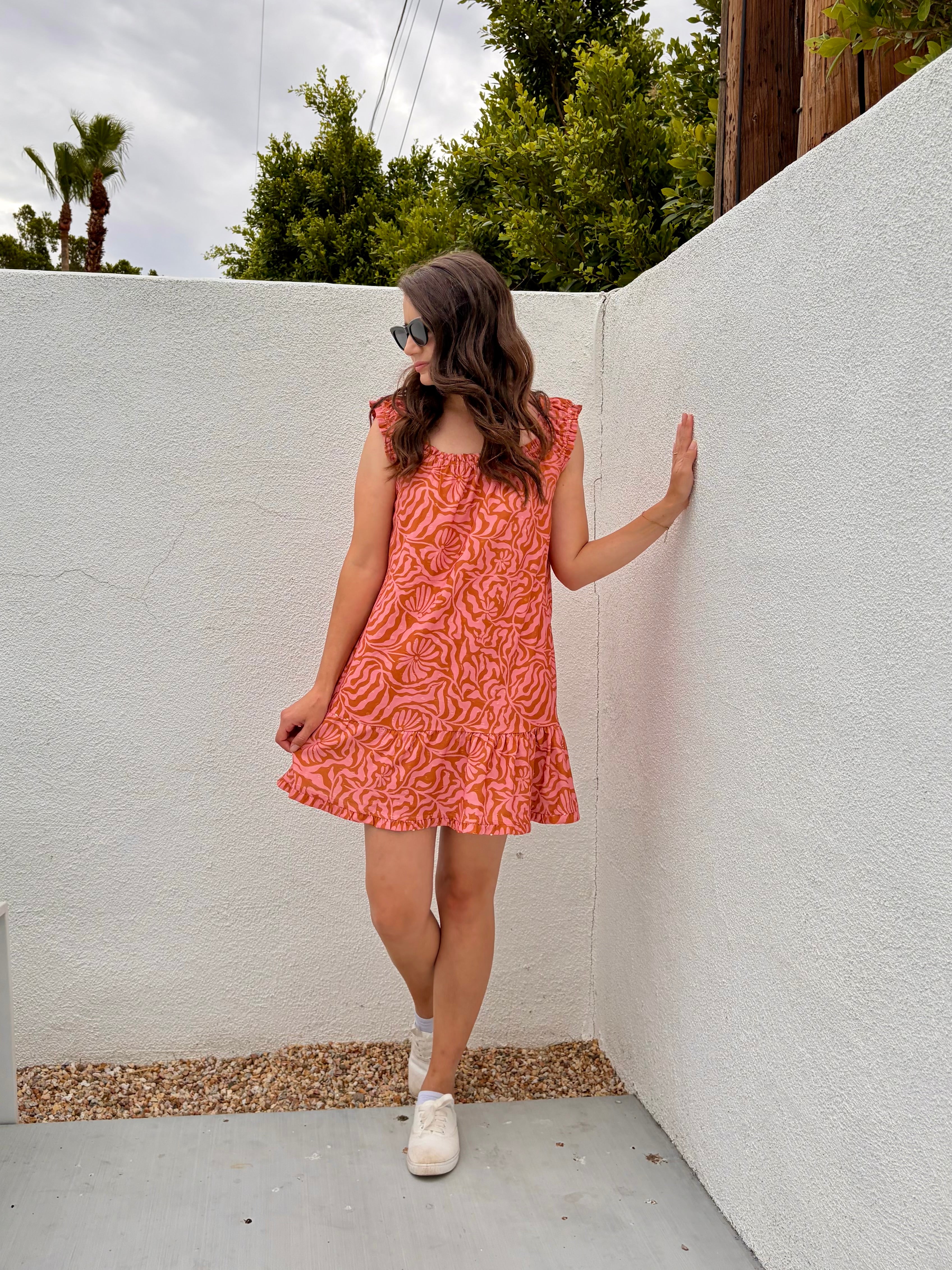 Pink Palms Dress