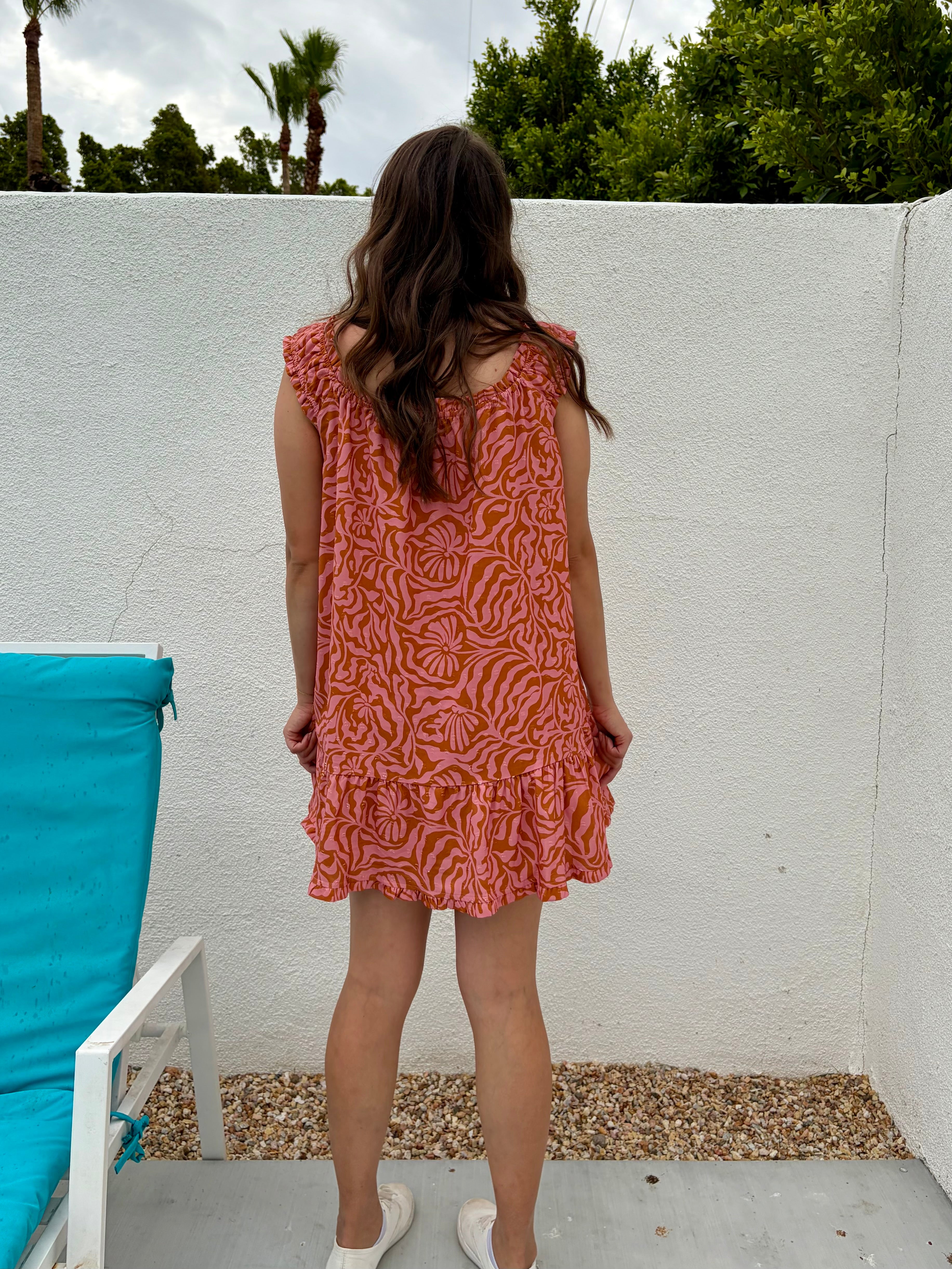 Pink Palms Dress