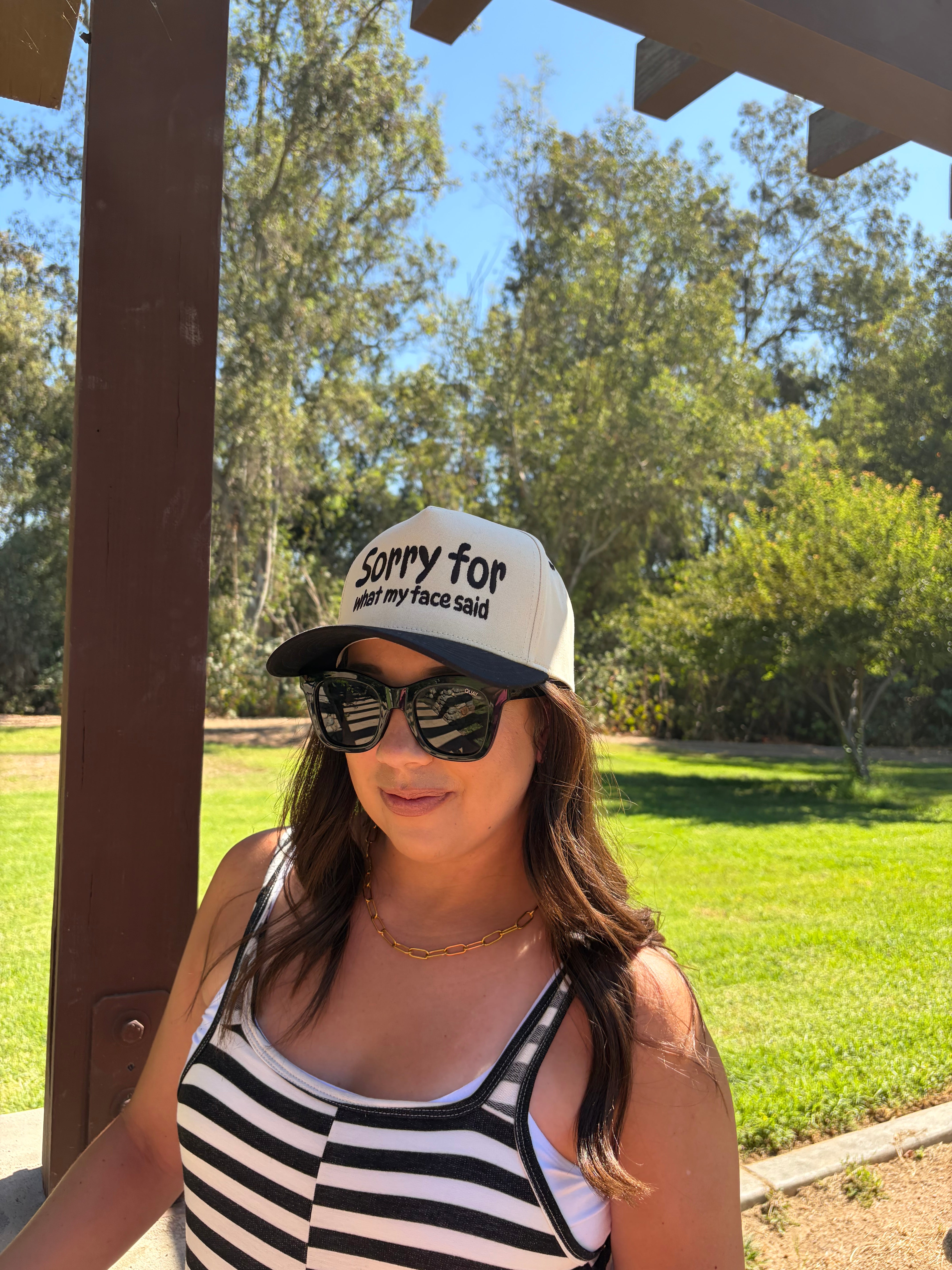 Sorry For What My Face Said Trucker Hat