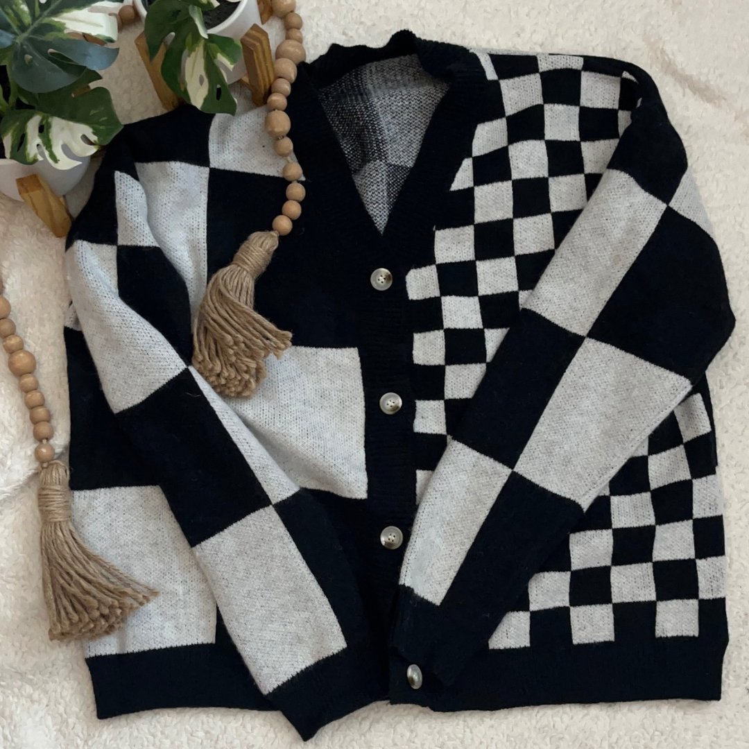 Checkered Cardigan