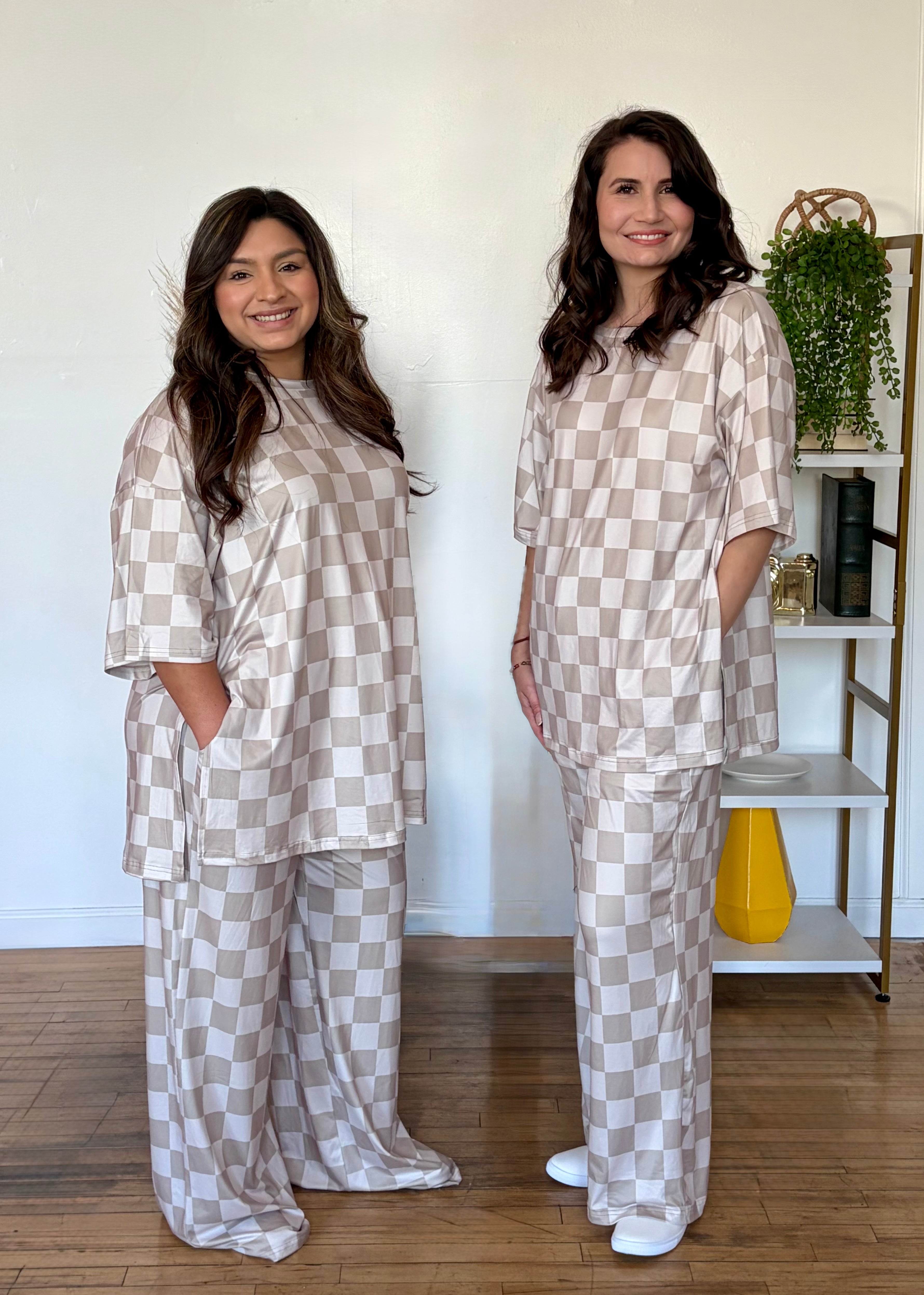 Beige + Bold Checkered Set