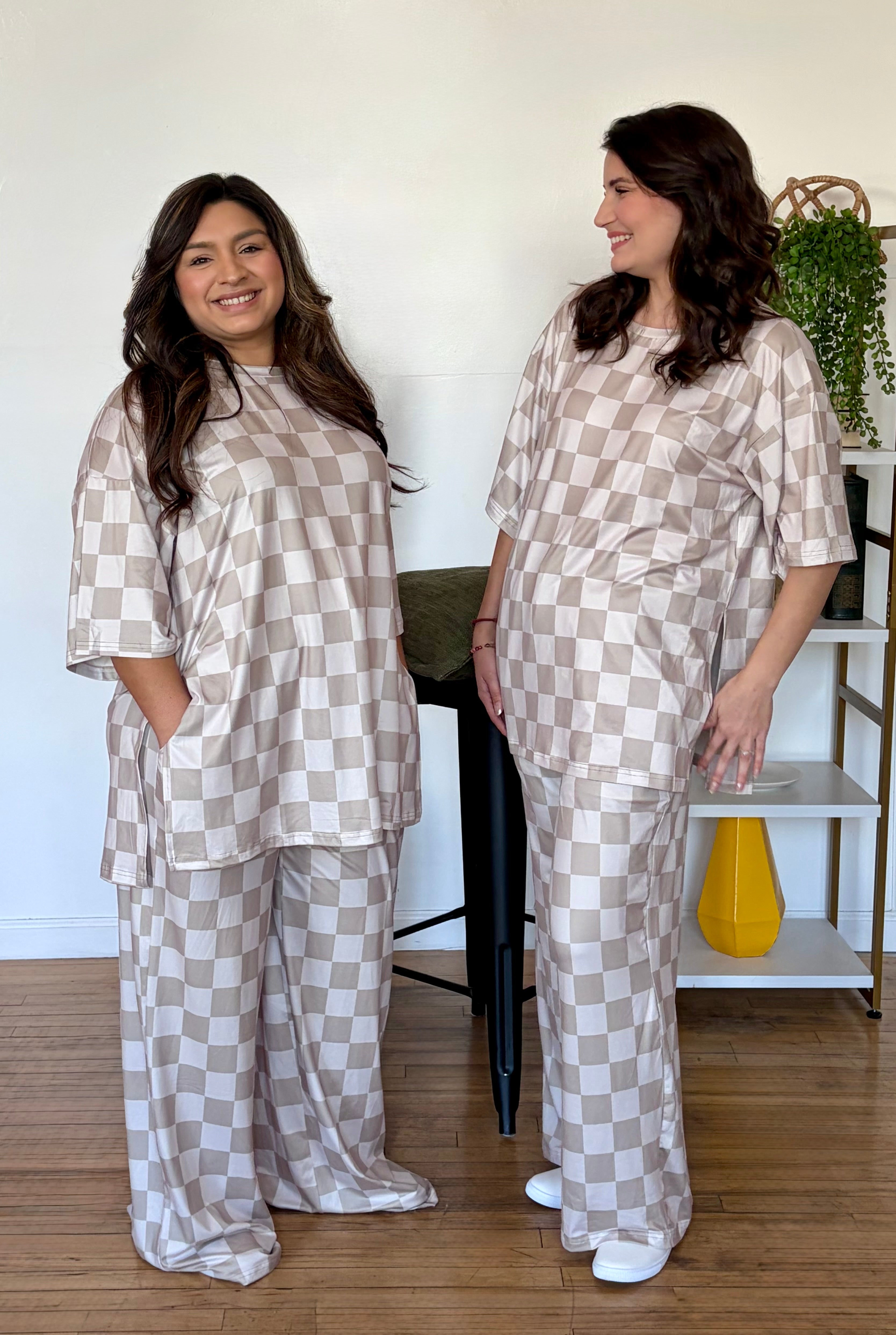 Beige + Bold Checkered Set